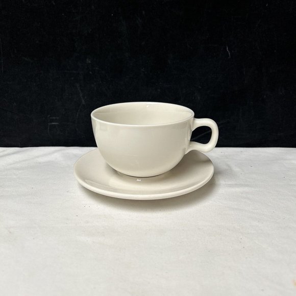 Vintage Starbucks At Home Collection 2004 Cup And Saucer Off White - Picture 1 of 7